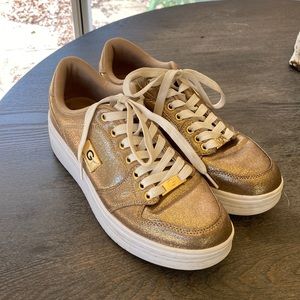 G By guess gold sneakers